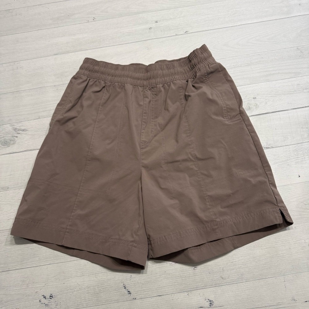 Columbia Nylon Stretch Brown‎ Pocket Active Hike  Chino Shorts Women small 6L